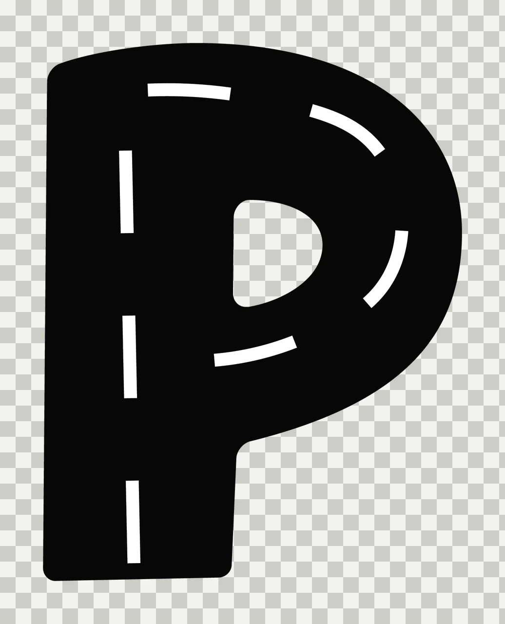 Race Track Font Character 06 racing checkered flag speedway transparency and detail preview thumbnail