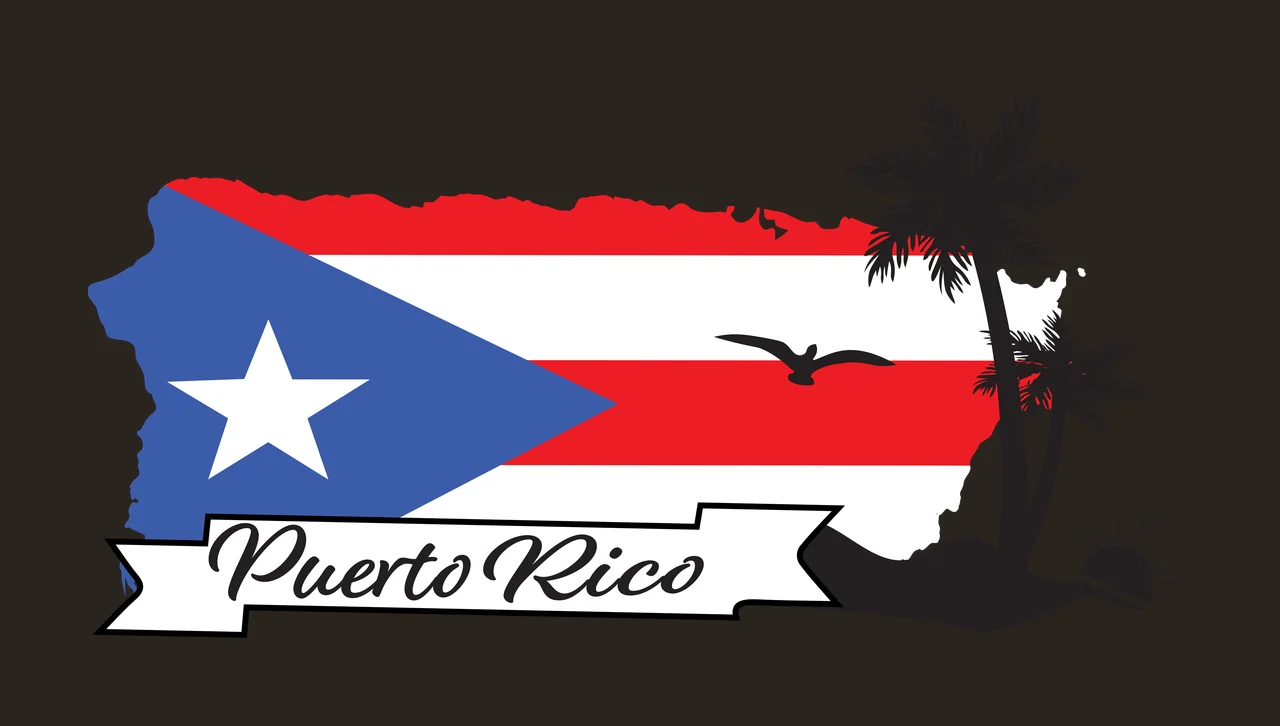 Black Island Map With Palm Trees sun mound Silhouette tropical contrast preview thumbnail