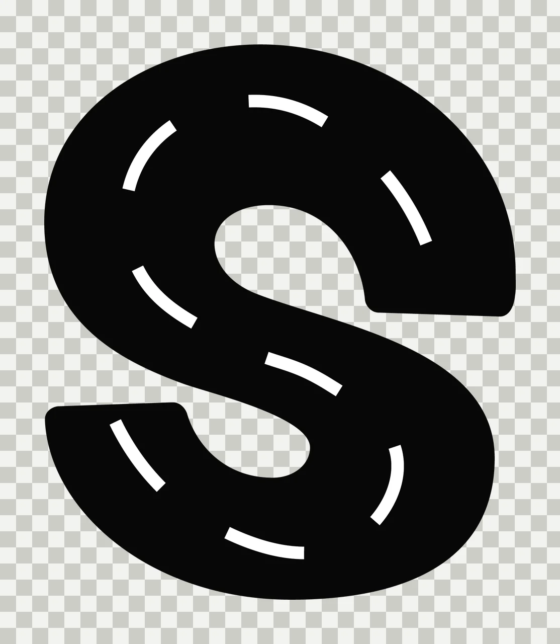 Race Track Font Character 09 racing checkered flag speedway transparency and detail preview thumbnail