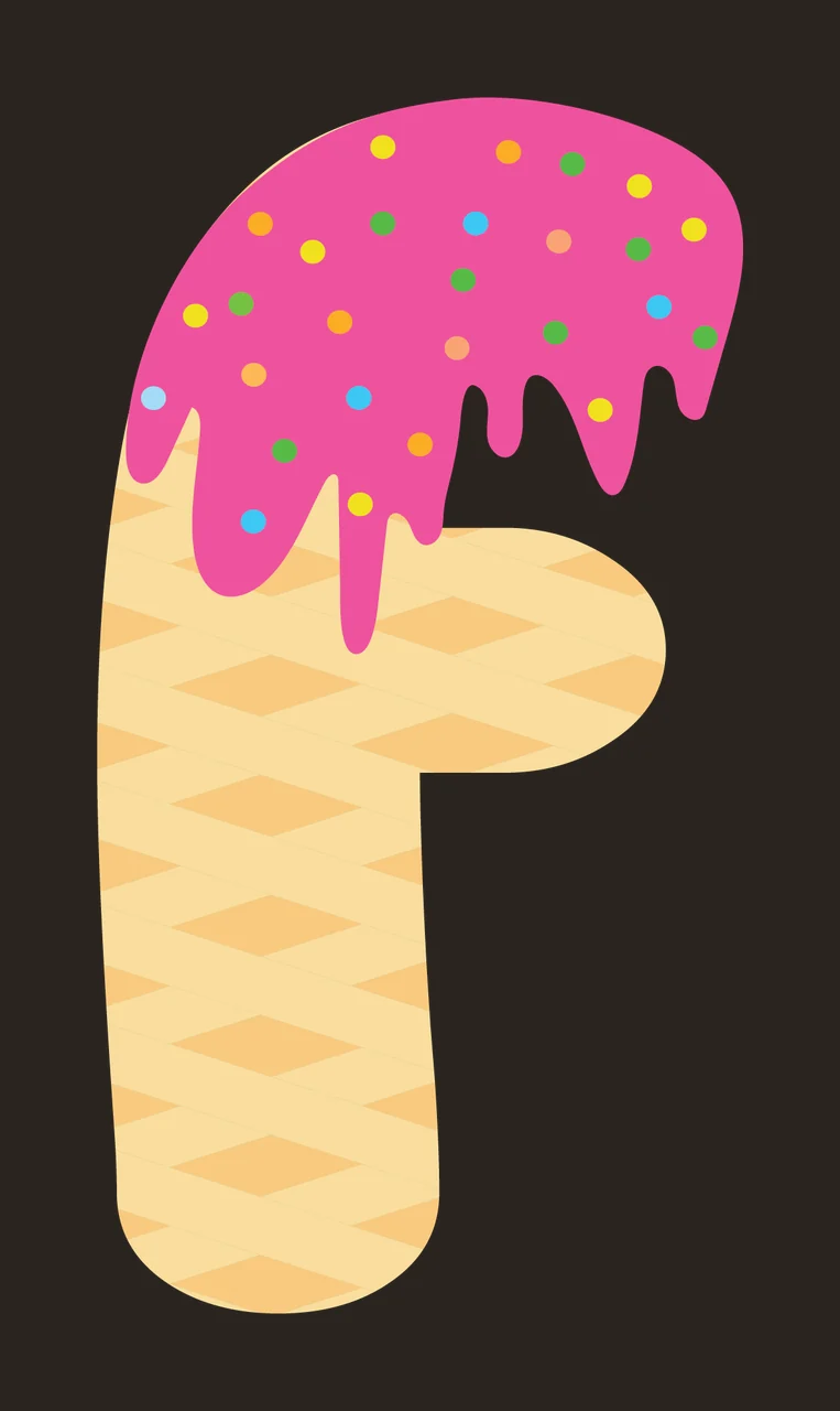 Ice Cream Font Character 30 scalable logo design icon contrast preview thumbnail