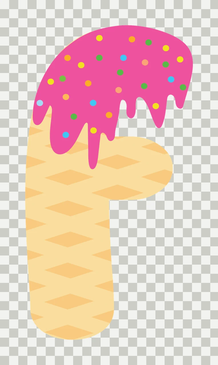 Ice Cream Font Character 30 scalable logo design icon transparency and detail preview thumbnail