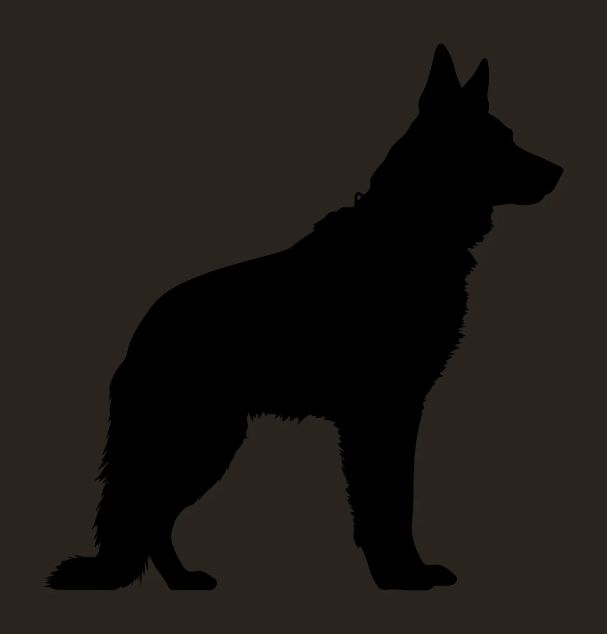 Dog Black Silhouette Of A Standing In Profile ears legs tail contrast preview thumbnail