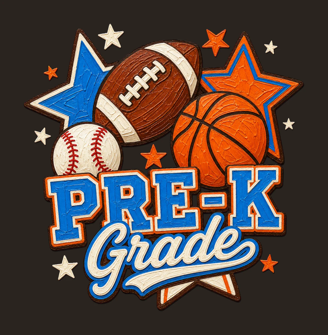 Sports Back To School Grade Football Basketball Variation C contrast preview thumbnail
