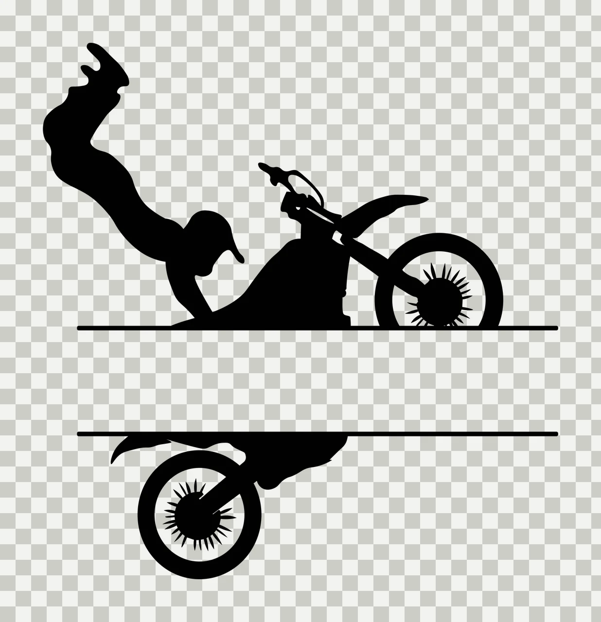 Dirt Bike Monogram Motocross Character 06 scalable logo design transparency and detail preview thumbnail
