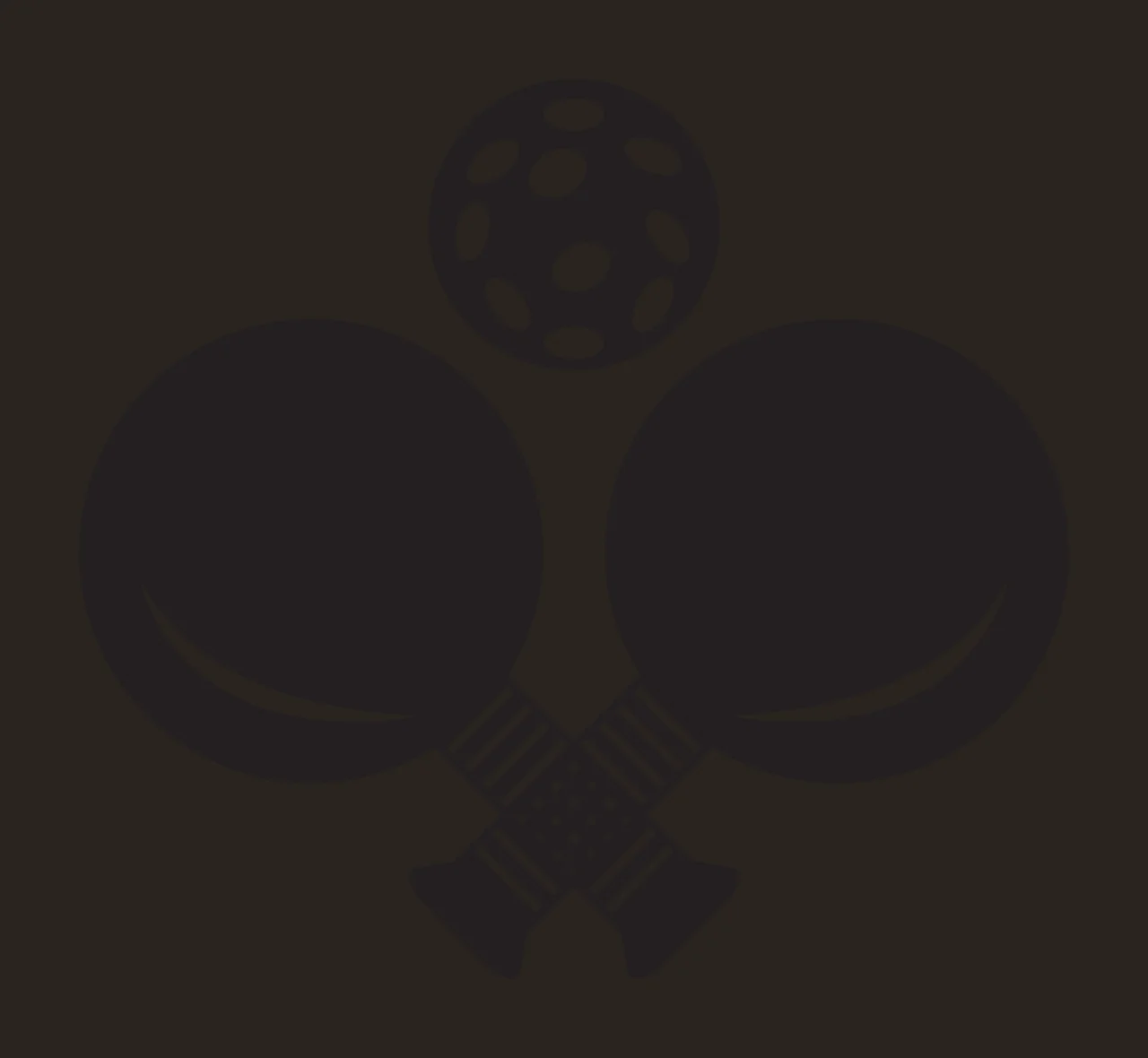 Pickleball Paddles And Ball Icon crossed silhouette black sport contrast preview thumbnail