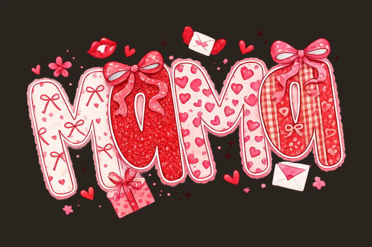 Valentine Mama Valentines Day Sublimation Mama Valentine contrast preview thumbnail