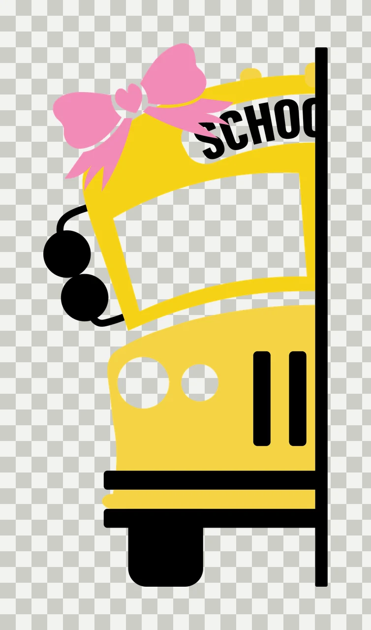 Bus With Bow And Mirrors In Black transparency and detail preview thumbnail