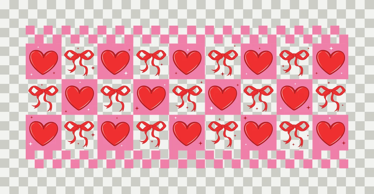 Bow Checkered Border With Bows Pattern Repeat Star Graphic design transparency and detail preview thumbnail