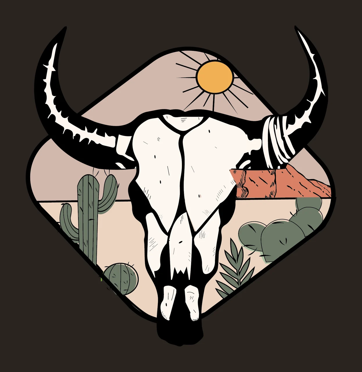 Diamond Shape With Two Sharp Horns Positioned simple silhouette contrast preview thumbnail