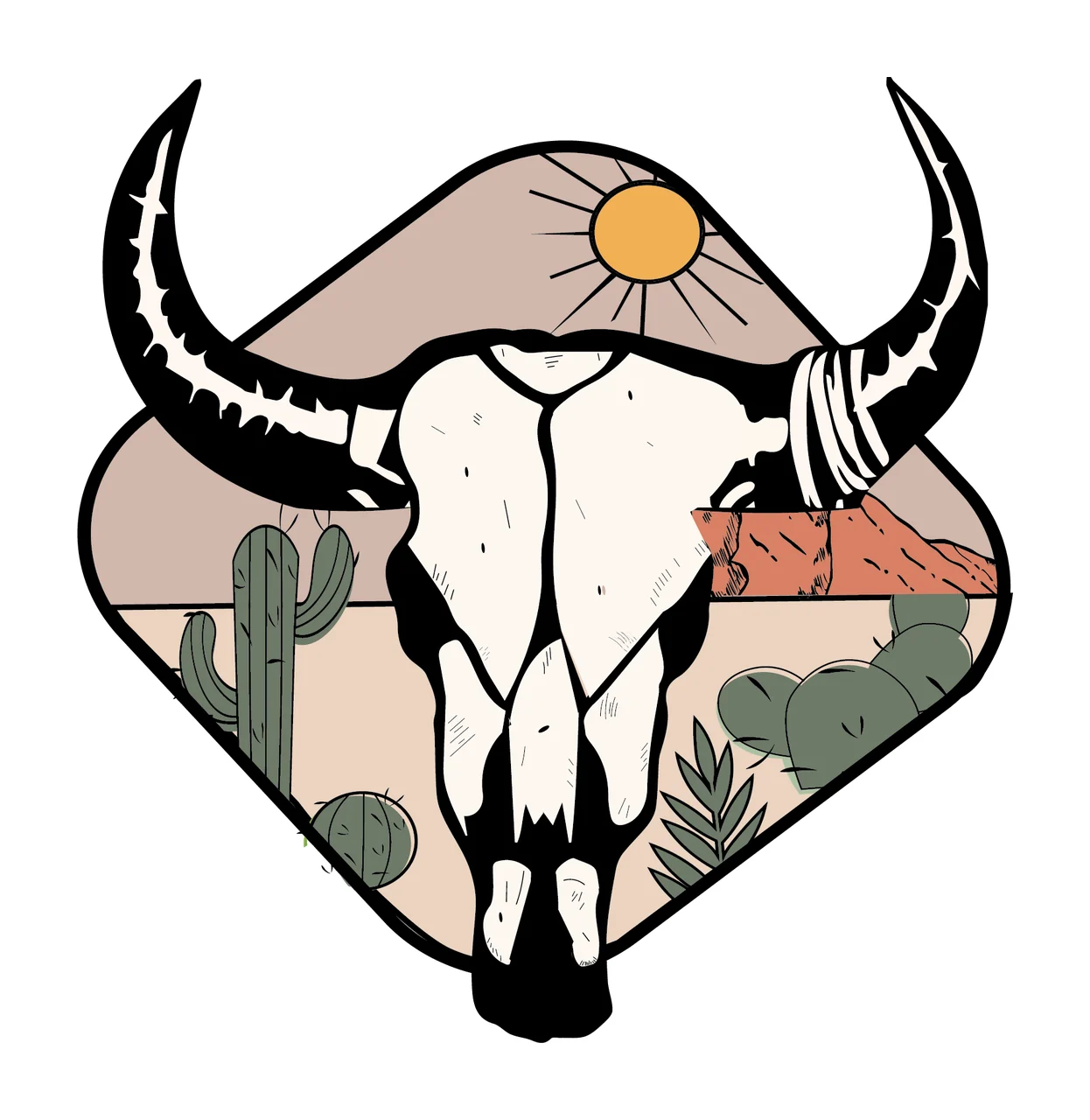 Diamond Shape With Two Sharp Horns Positioned simple silhouette