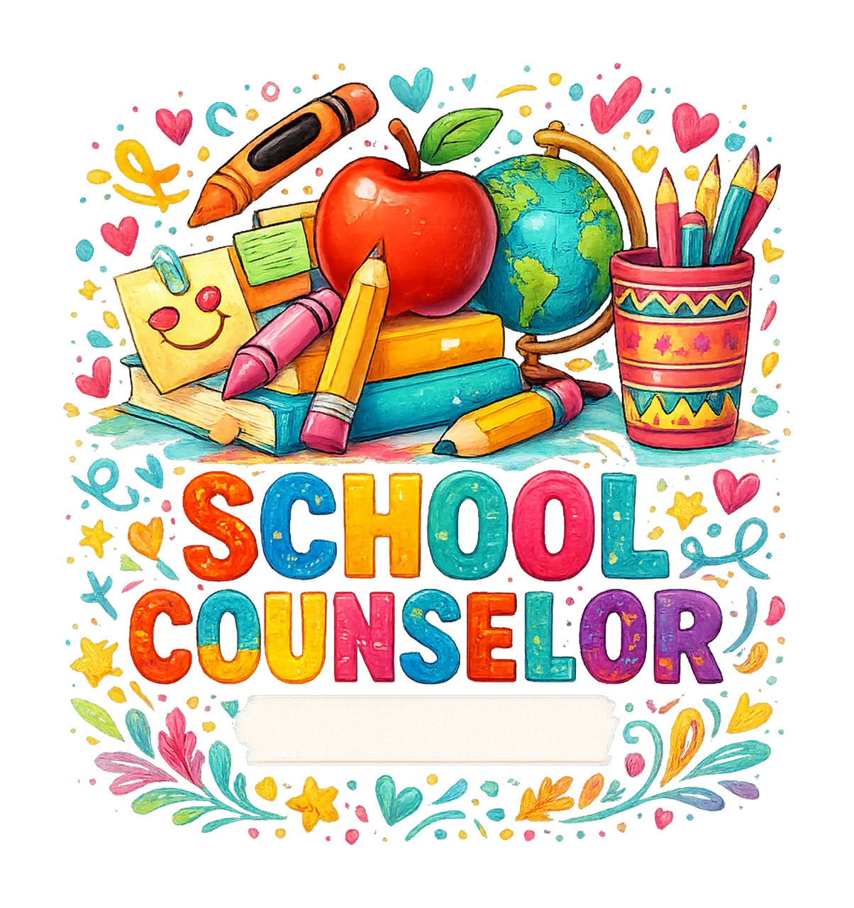School Counselor Teacher Sublimation Design Back to School