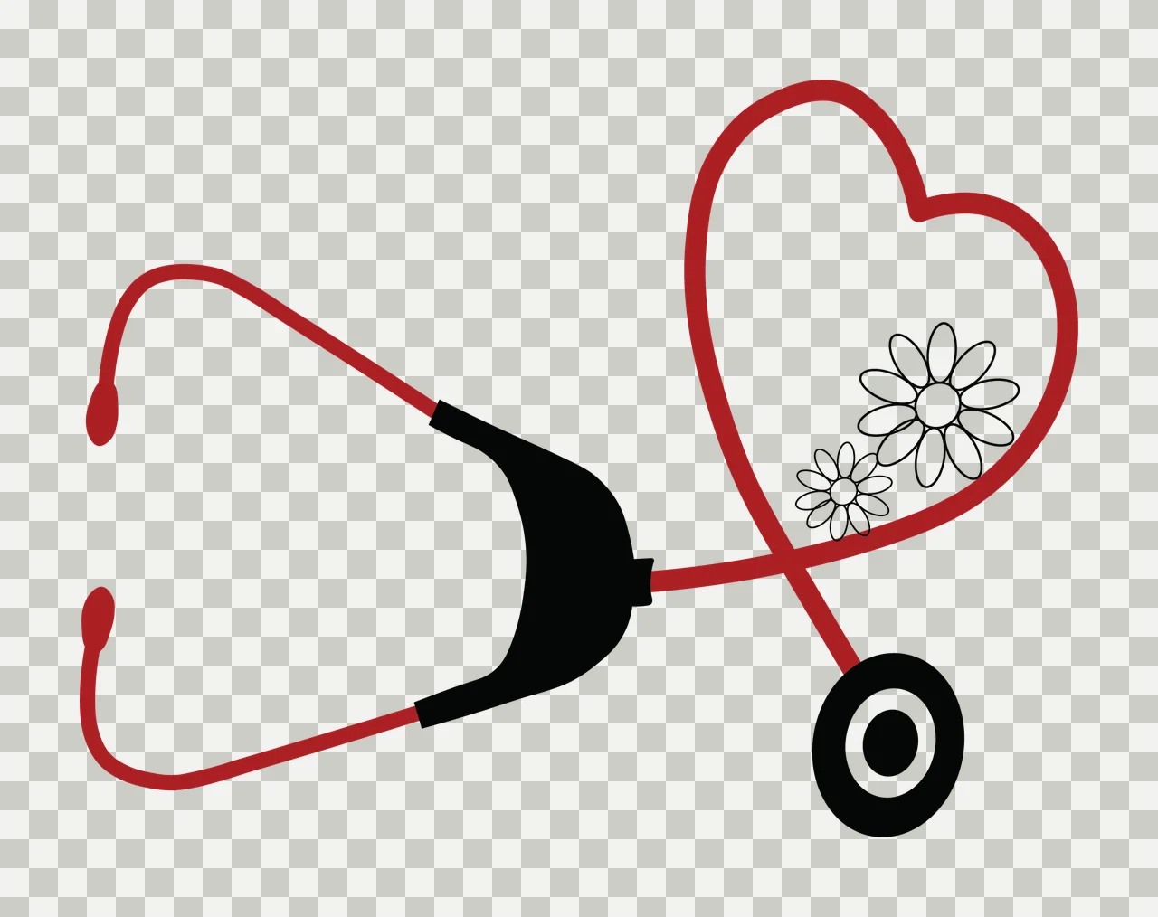 Nurse Monogram Character 05 nursing healthcare medical scrubs transparency and detail preview thumbnail