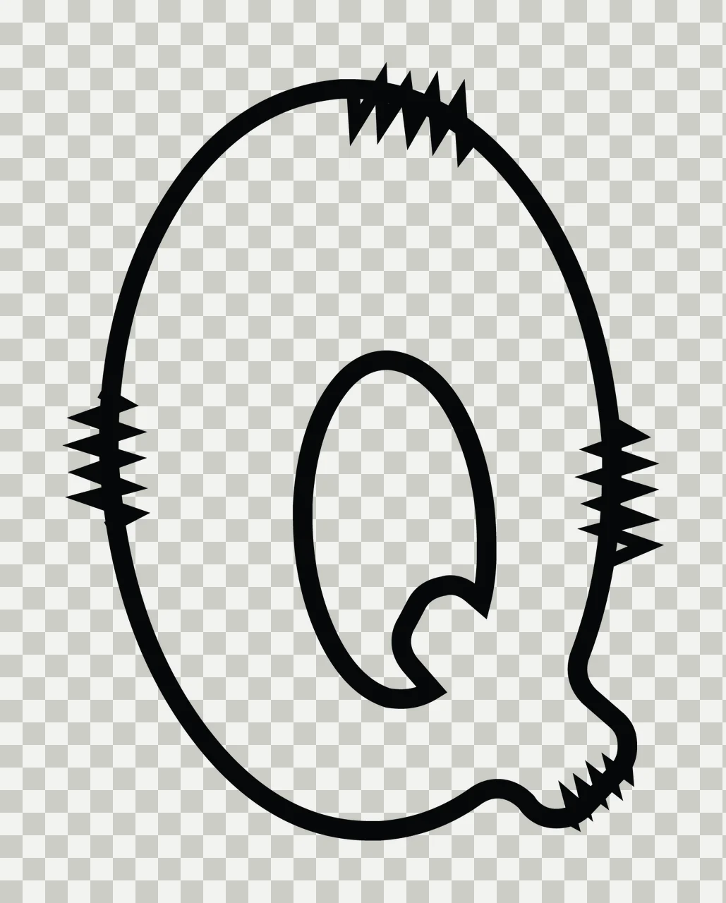 Letters Doodle Character 07 hand drawn sketch whimsical scalable transparency and detail preview thumbnail