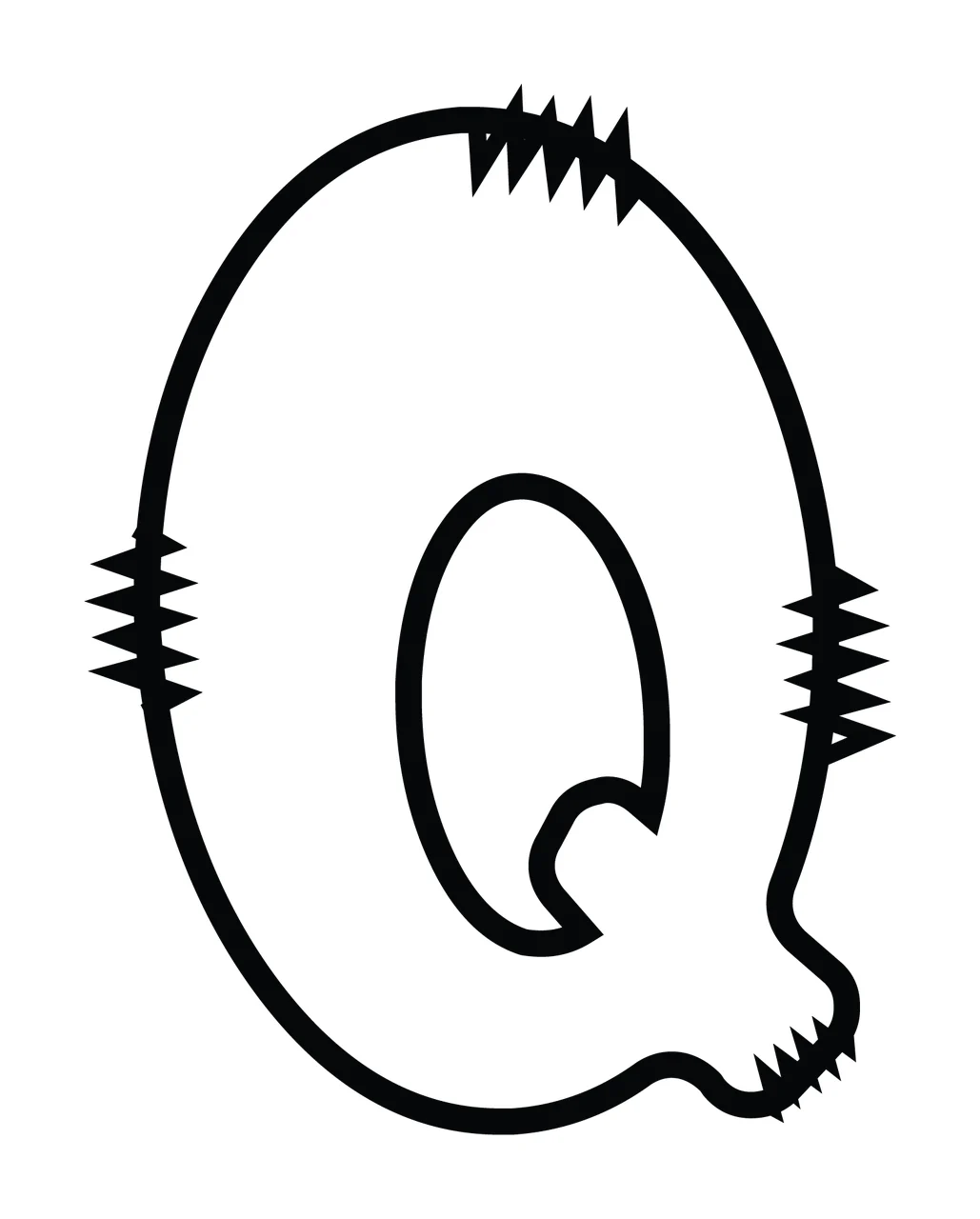 Letters Doodle Character 07 hand drawn sketch whimsical scalable
