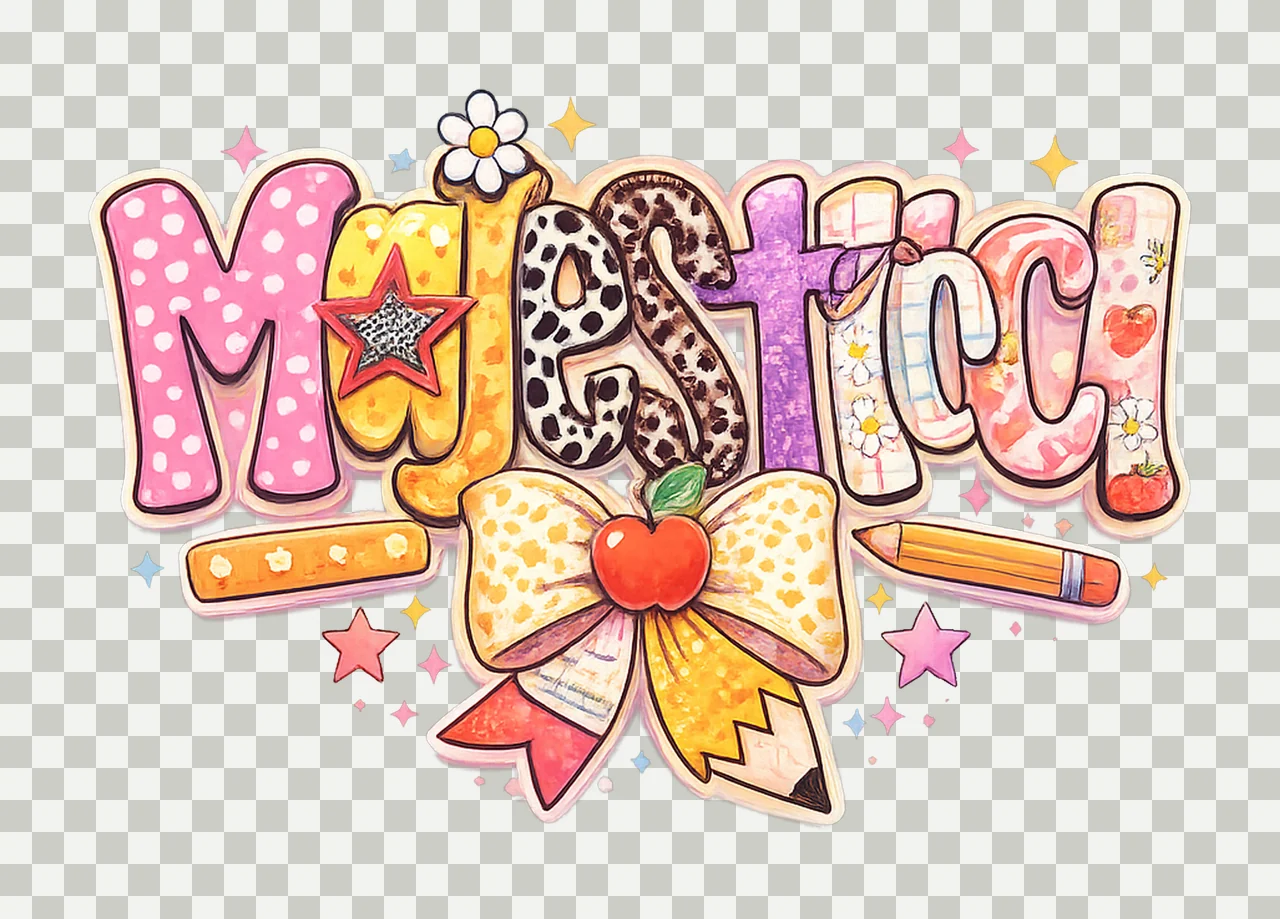 Maestra coquette bow preppy back to school design Spanish transparency and detail preview thumbnail