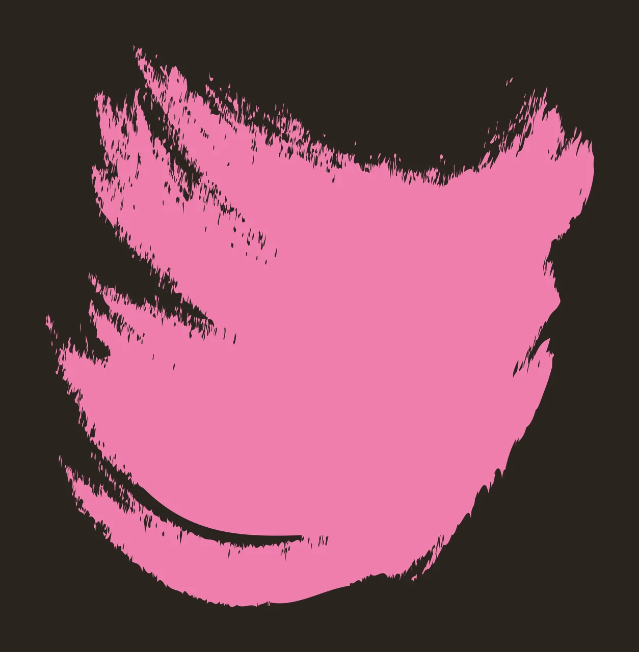 Keychain Abstract Black Ink Brush Stroke application paint contrast preview thumbnail