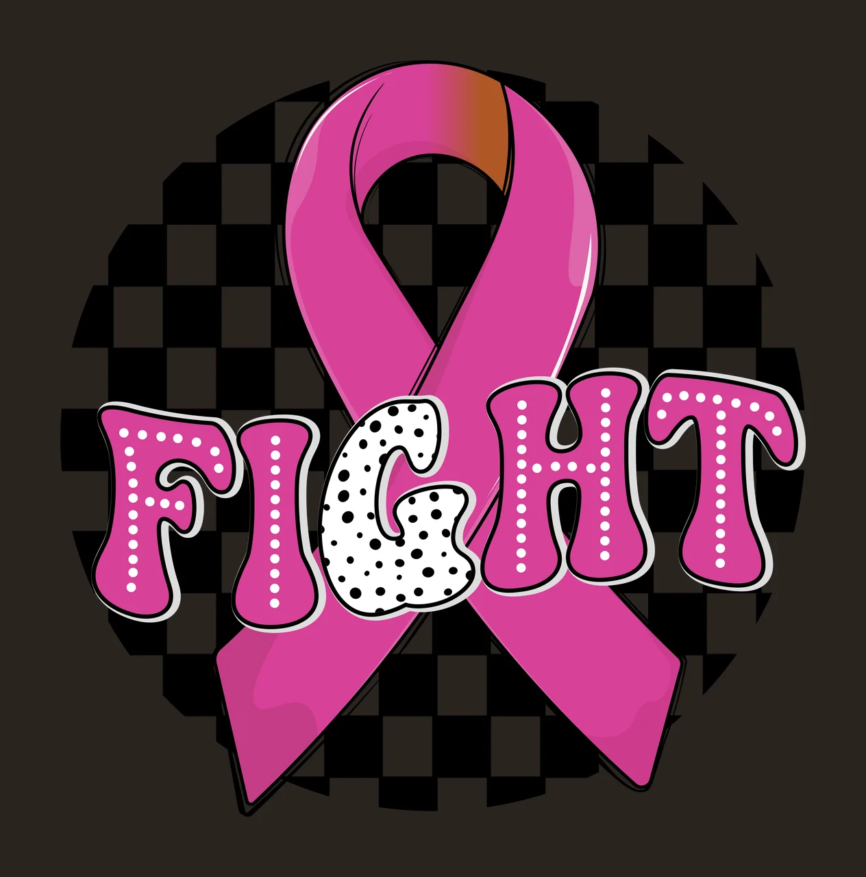 Ribbon Shape On Checkered Background overlay pattern dots black contrast preview thumbnail