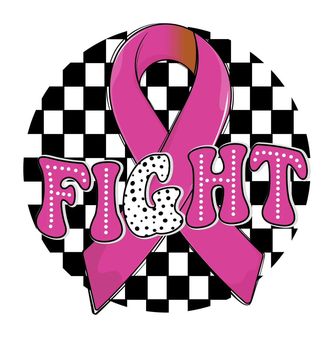 Ribbon Shape On Checkered Background overlay pattern dots black