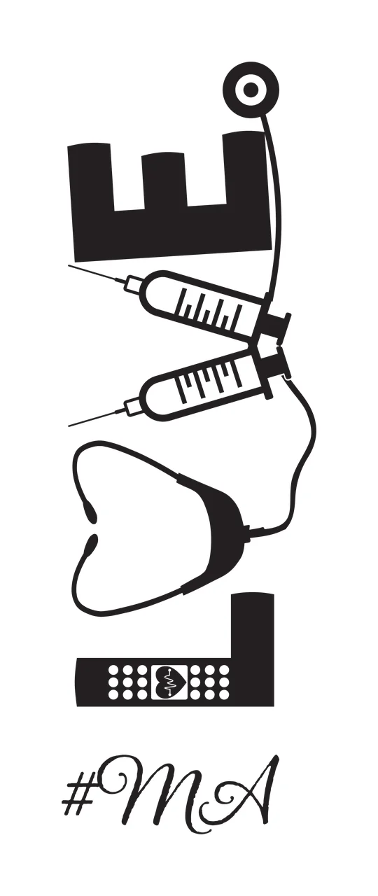 Medical Instrument Themed Vertical Text instruments stethoscope