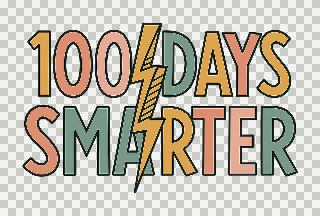 100 Days of School 100 Days Smarter Kids Rainbow Letter transparency and detail preview thumbnail