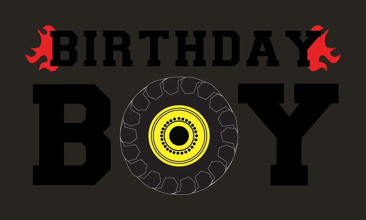 Boy Text Graphic Element Displayed Circle Typographic Black contrast preview thumbnail