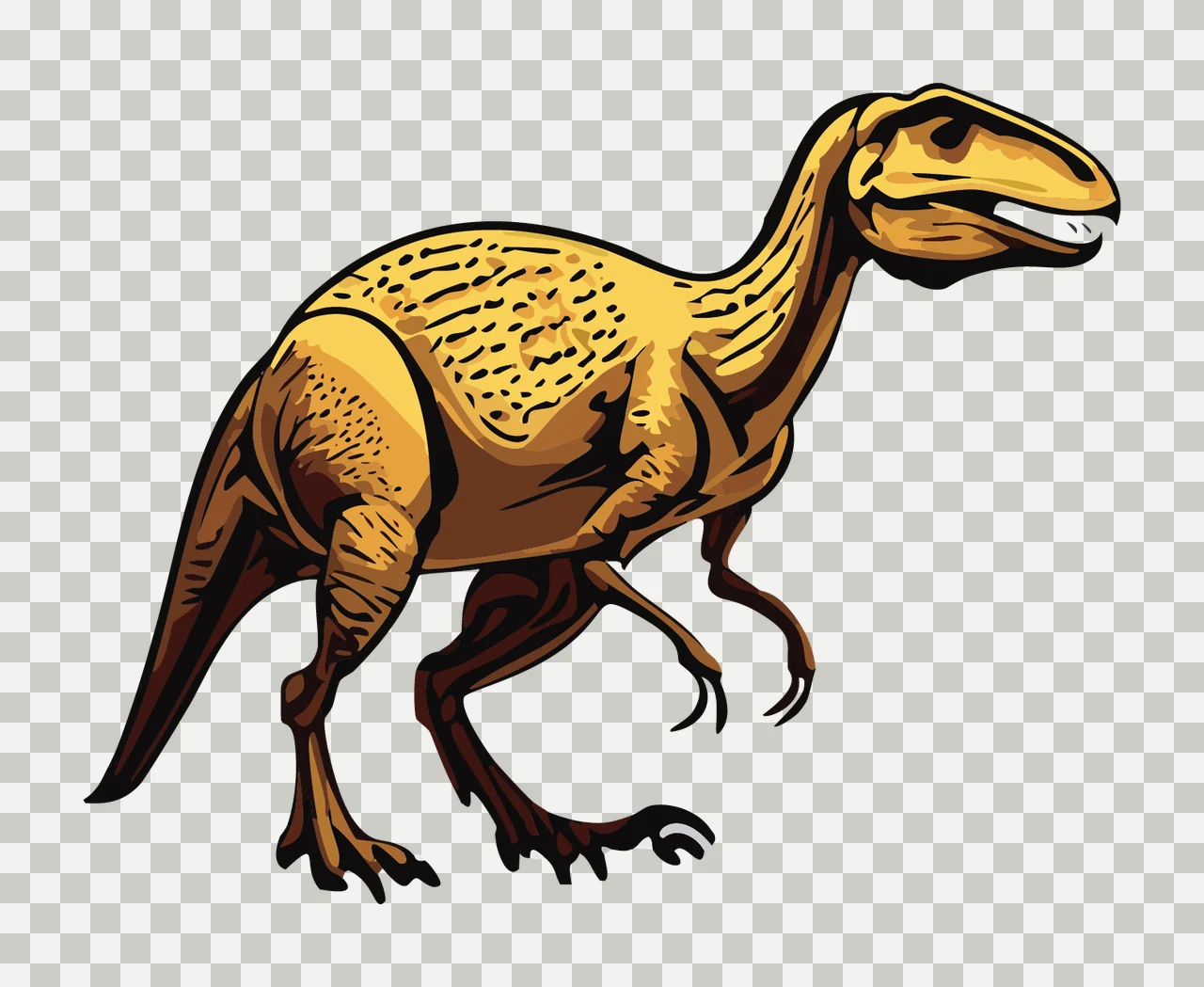 Dinosaur Silhouette With Detailed Internal Markings standing transparency and detail preview thumbnail