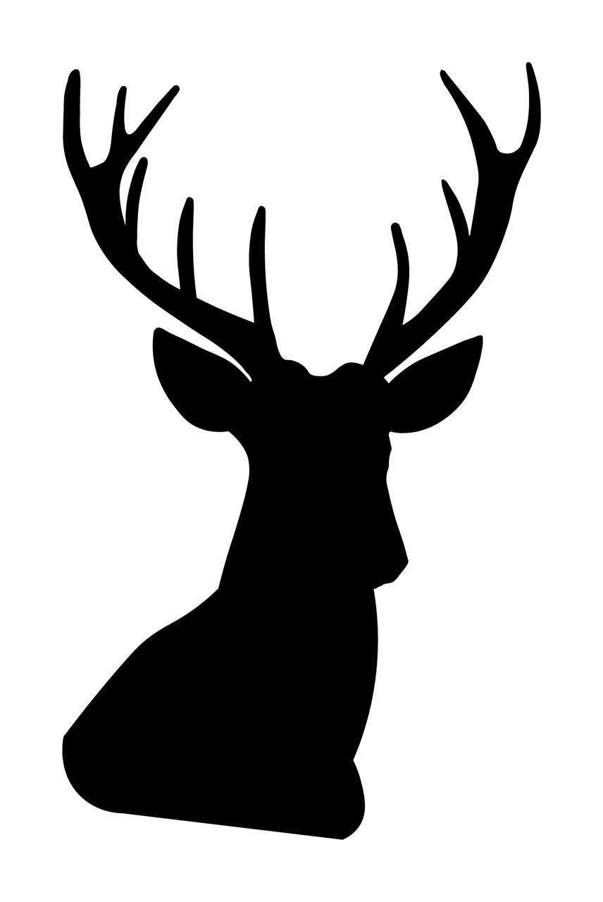Can Glass Wrap Deer Silhouette Head Profile