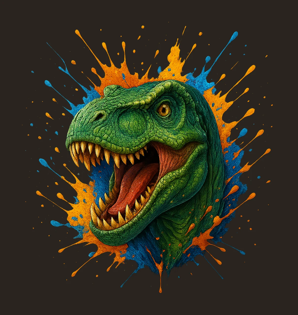 3D Dinosaur Kids Shirt Sublimation Design Fun Dino Artwork contrast preview thumbnail