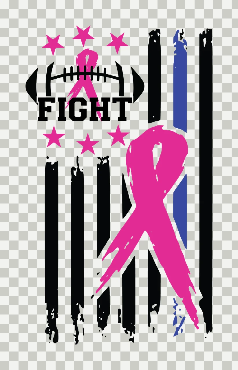 Flag Football Ribbon Black Graphic and Combined with stars transparency and detail preview thumbnail