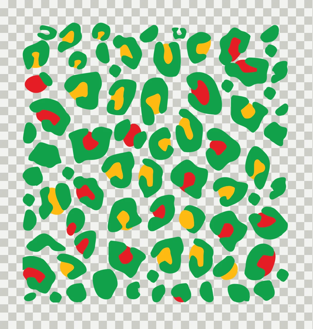 Black Leopard Print Pattern Graphic repeating spots shapes transparency and detail preview thumbnail