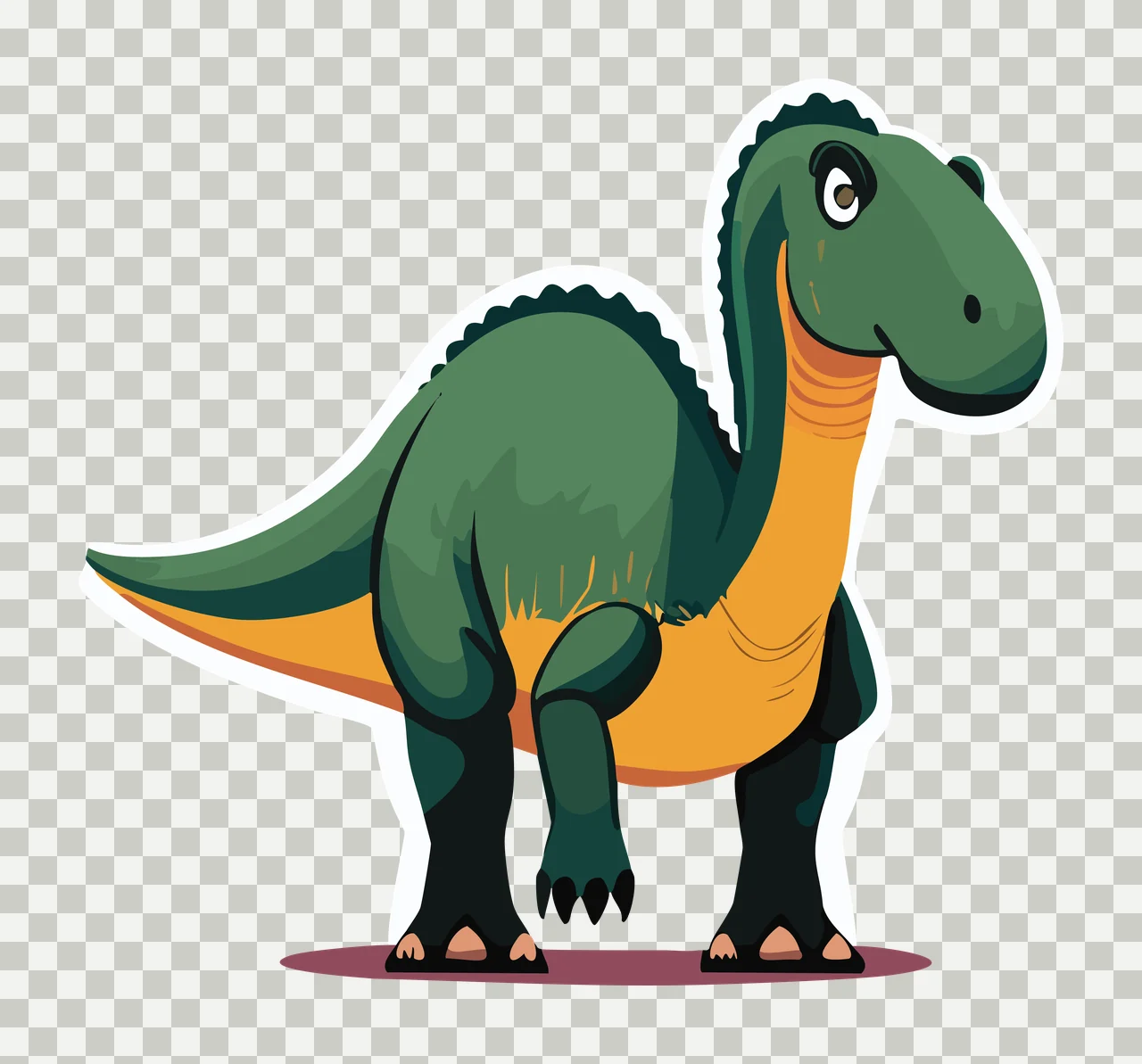 Dinosaur Black Silhouette Graphic standing tail white animal transparency and detail preview thumbnail