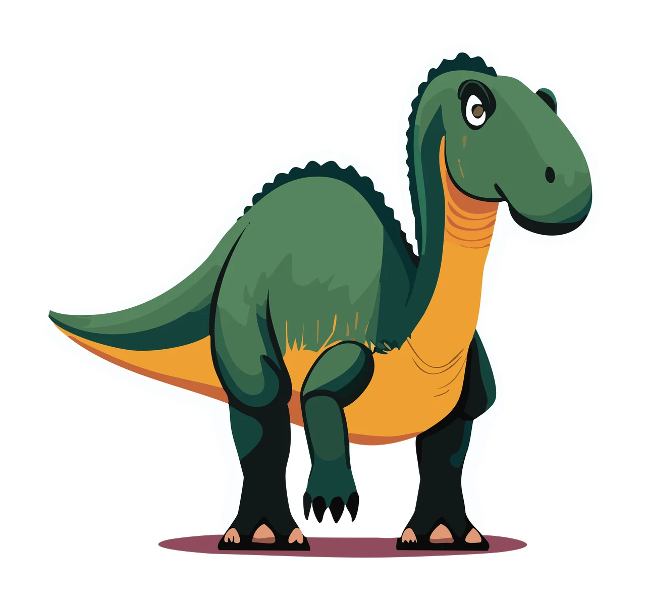Dinosaur Black Silhouette Graphic standing tail white animal