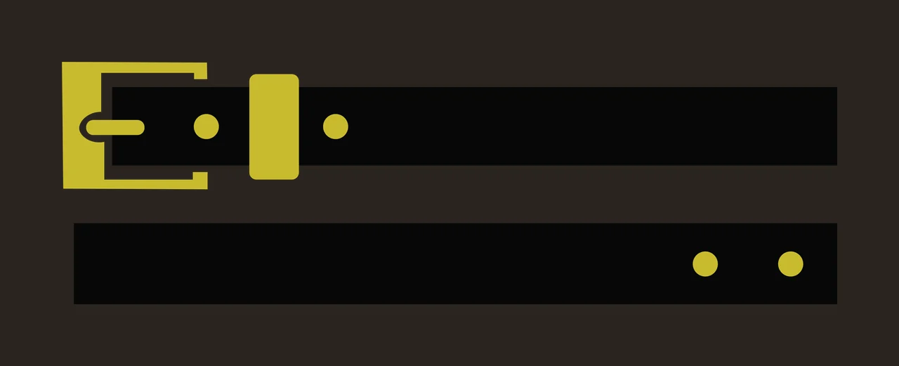 Minimalist Black Icon Of A Rectangular Buckle Leather belt contrast preview thumbnail
