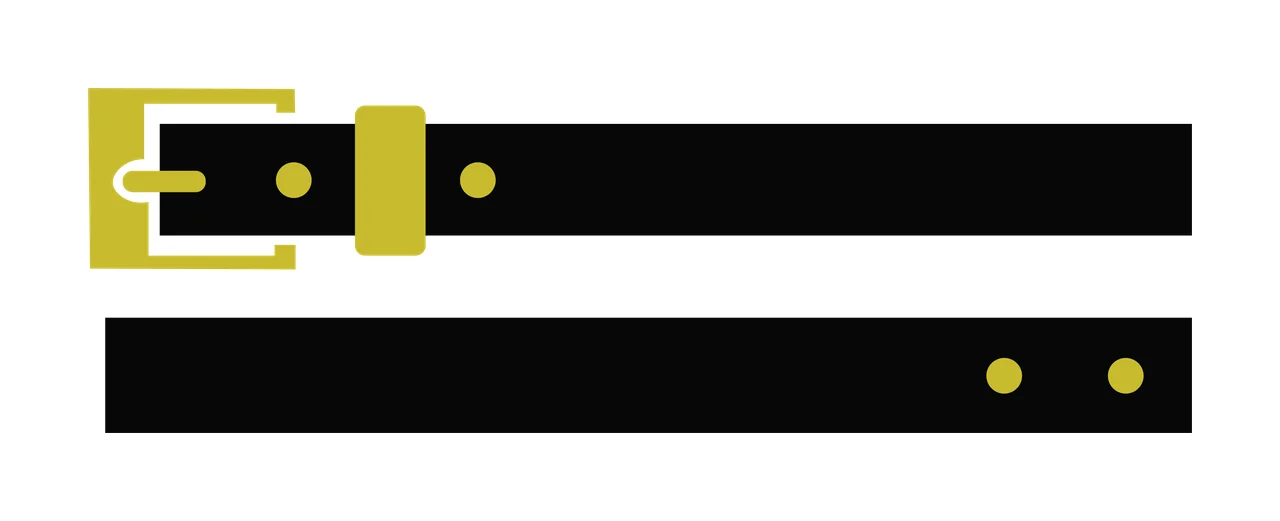 Minimalist Black Icon Of A Rectangular Buckle Leather belt