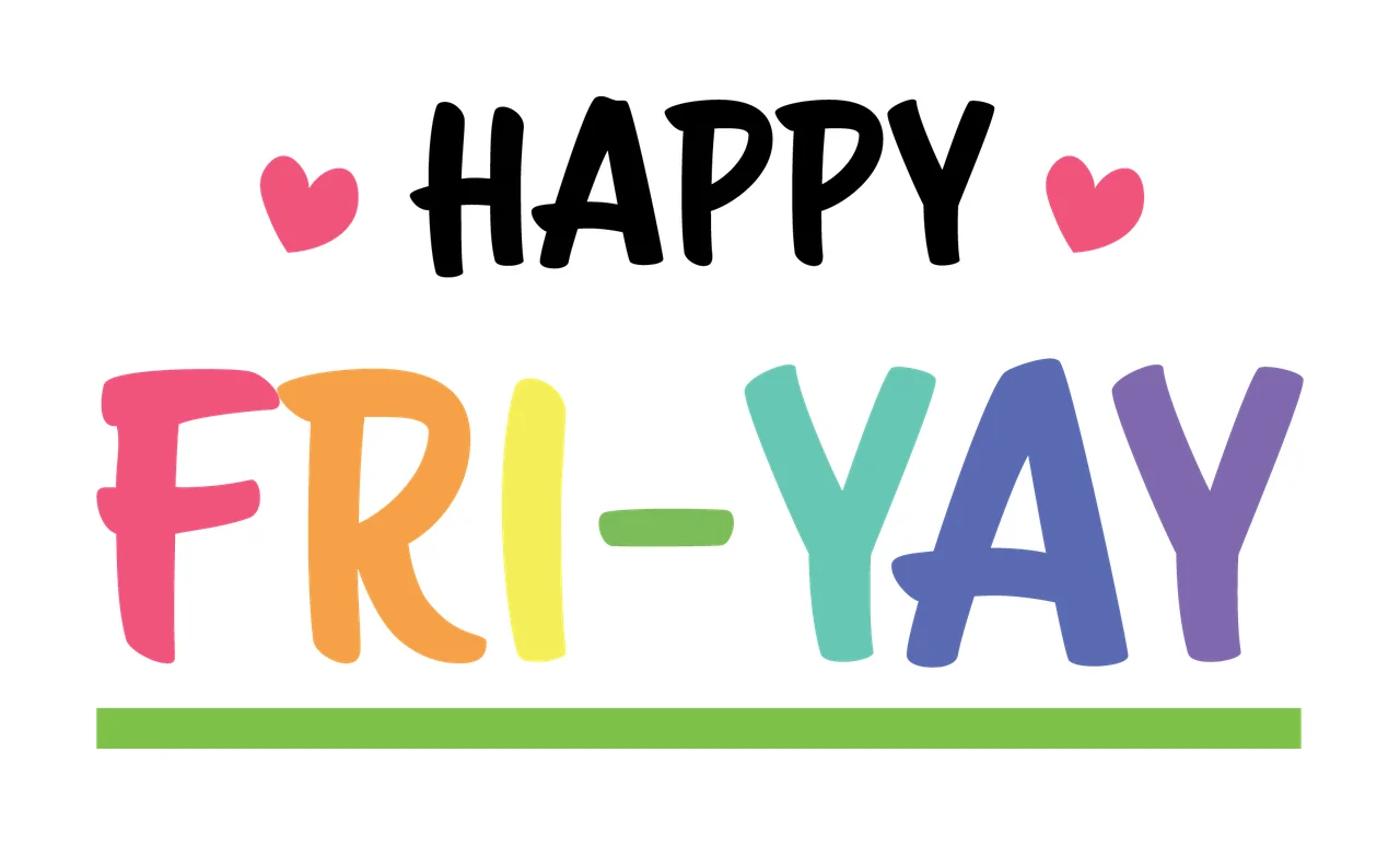 Happy Fri Yay Colorful Text