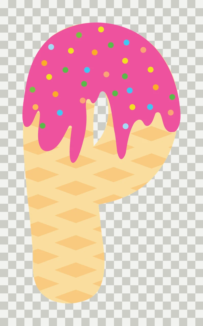 Ice Cream Font Character 06 scalable logo design icon transparency and detail preview thumbnail