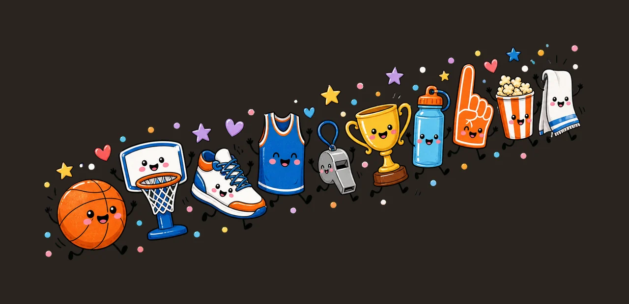 Basketball Cute Basketball Sports Sublimation Variation F contrast preview thumbnail