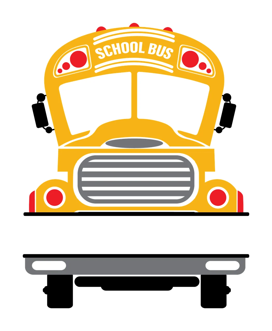 School Bus Front Bumper Silhouette