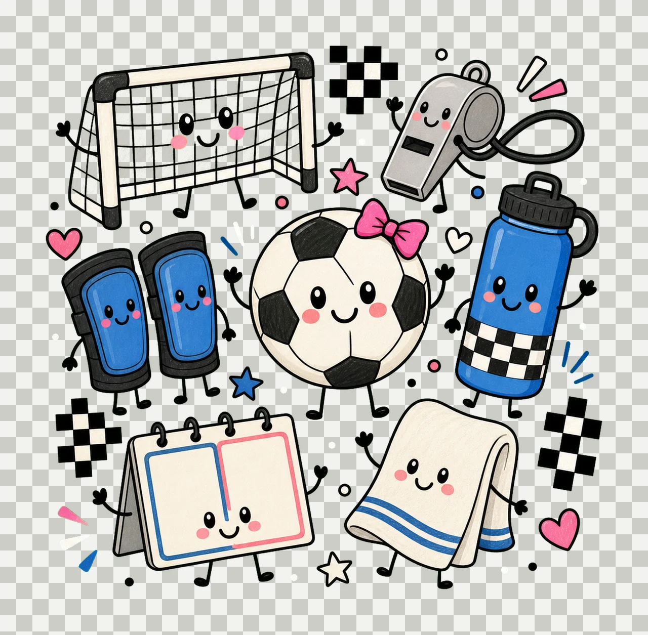 soccer game day 02 preppy checker sublimation instant shirt transparency and detail preview thumbnail