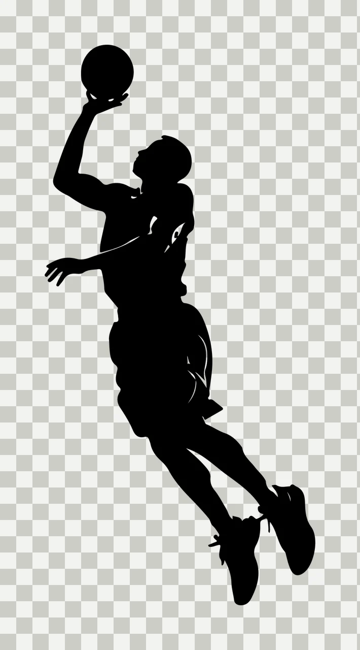 Can Glass Wrap Athlete Reaching With Basketball transparency and detail preview thumbnail