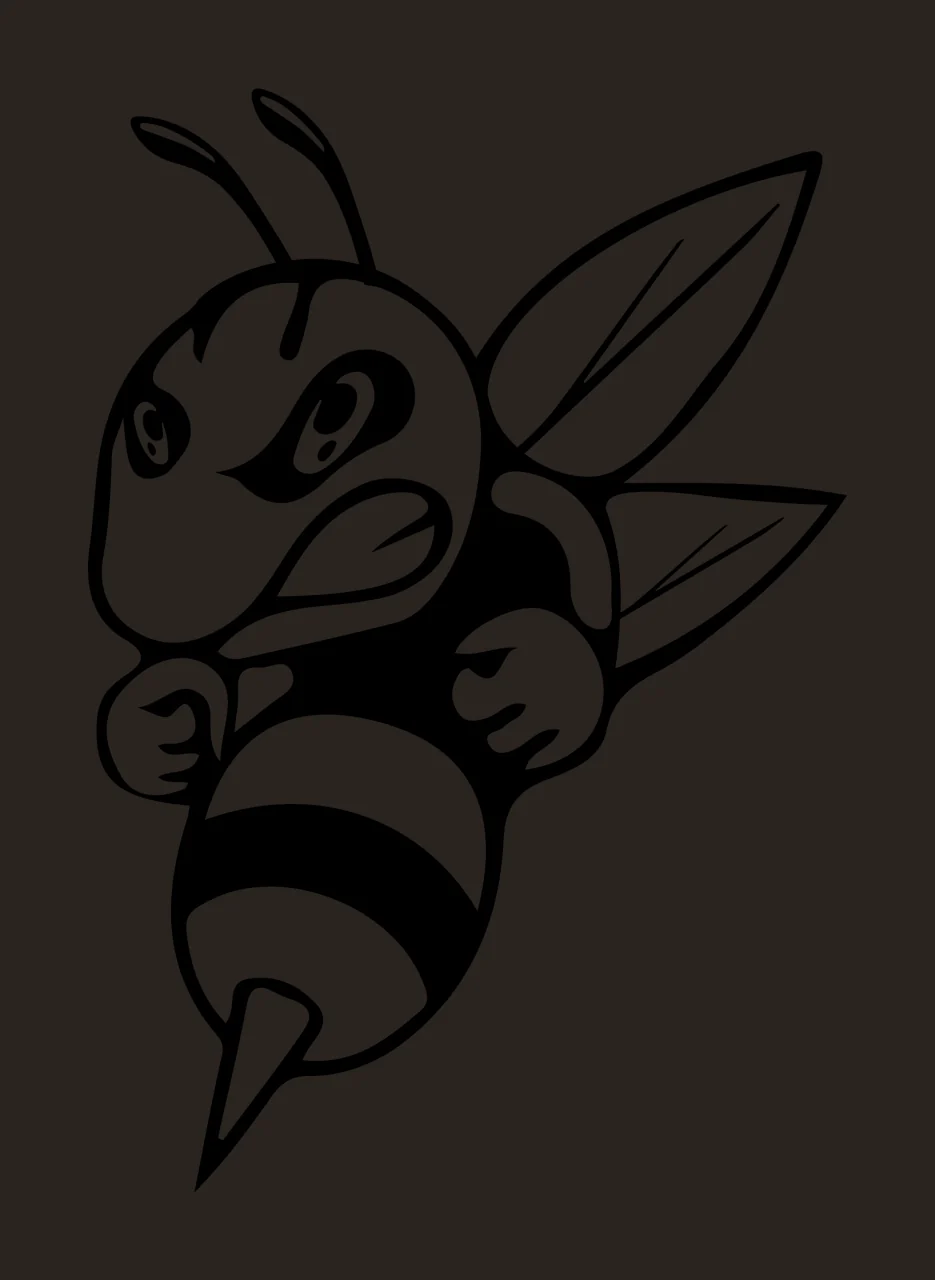 Bee Wasp Flying With Insect And Wings contrast preview thumbnail