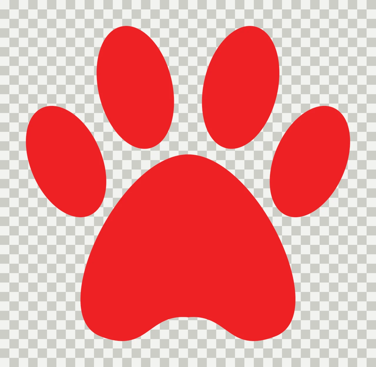 Keychain Solid Black Animal Paw Print minimalist track shape transparency and detail preview thumbnail