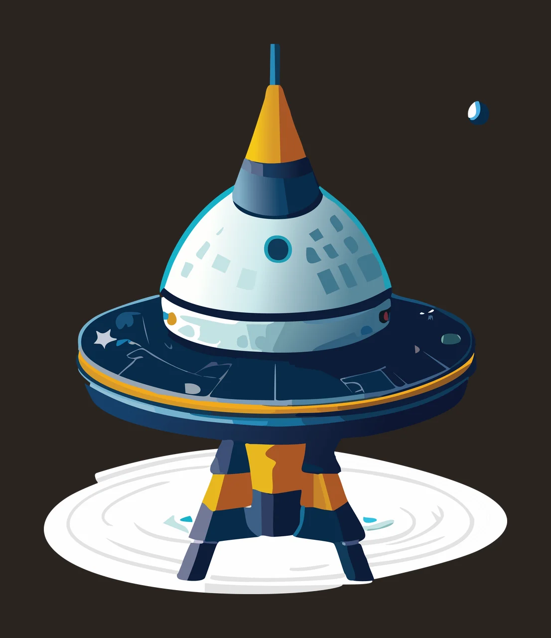 Dome Structure With Surrounding Circle tower technical black contrast preview thumbnail