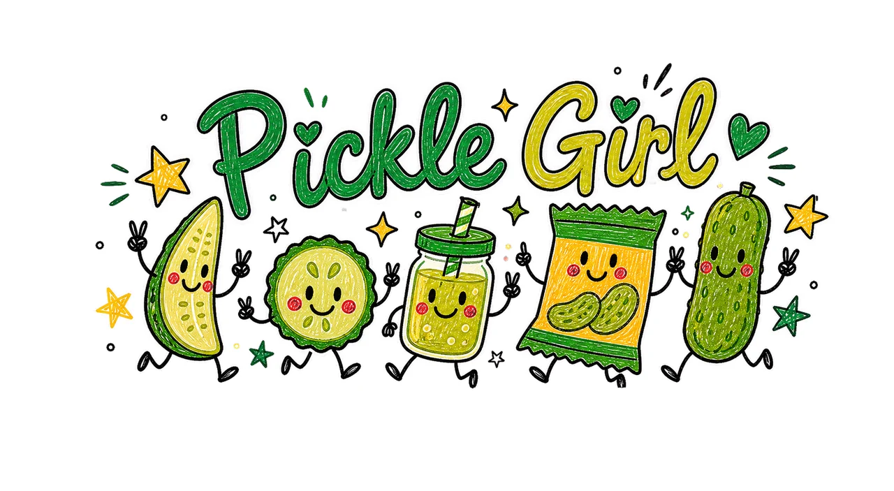 Pickle Girl Doodle sublimation instant shirt Variation D