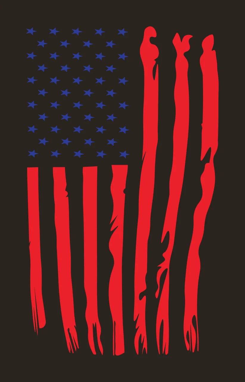 Can Glass Wrap American Flag With Stars contrast preview thumbnail