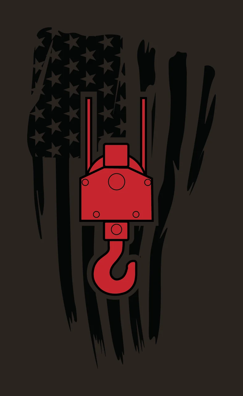 Crane Hook Over Distressed Striped Design superimposed star contrast preview thumbnail