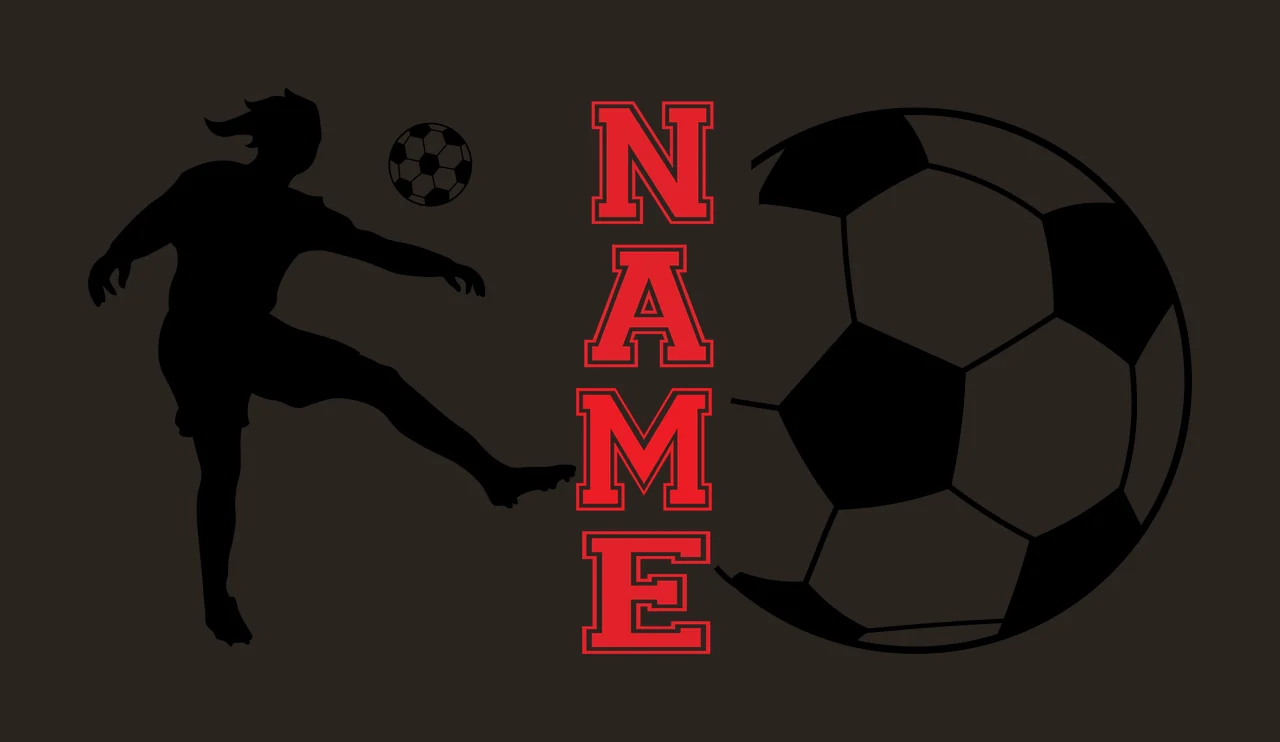 Soccer Name Silhouette Of Person Kicking Ball black white Variation contrast preview thumbnail