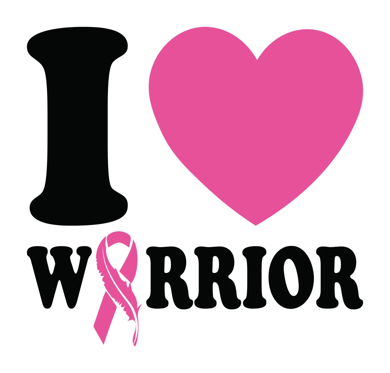 I Heart Love Graphic Text With A Stylized displaying ribbon
