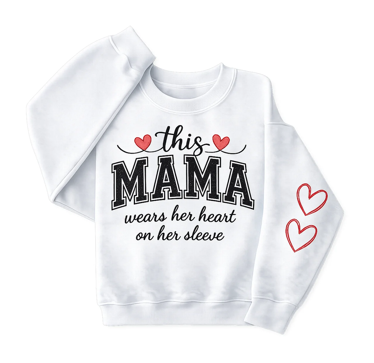 This Mama Wears Her Heart on Her Sleeve Custom Mama Design