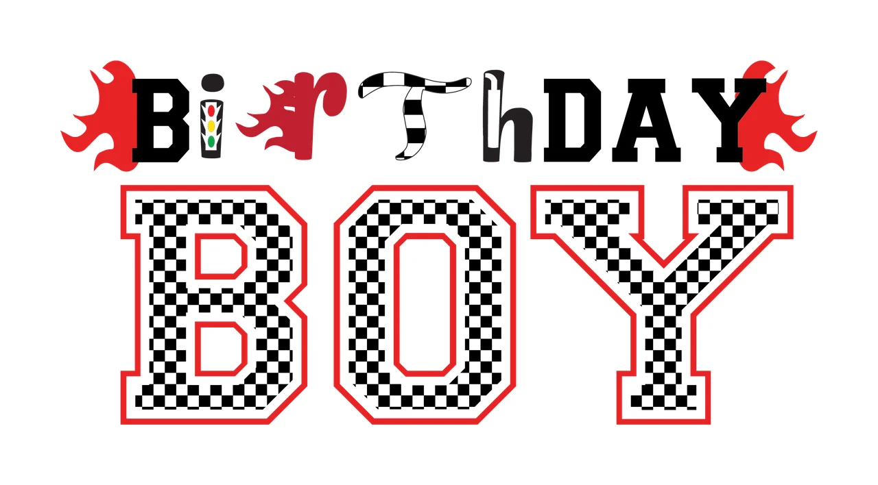 Boy With Patterns celebrating checkered pattern black plain